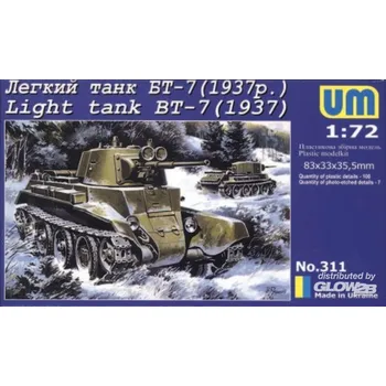 Plastikový model Unimodel 1/72 BT-7 (1937)