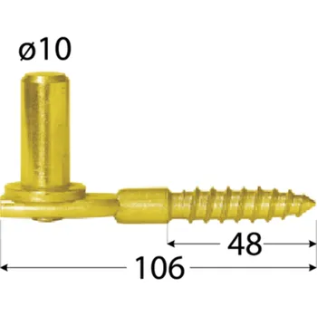 Garážová vrata Držák čepu CW 10/106 d 10 mm /106 mm - (10/bal) (držák čepu pro vrata, branky, dveře a okenice)