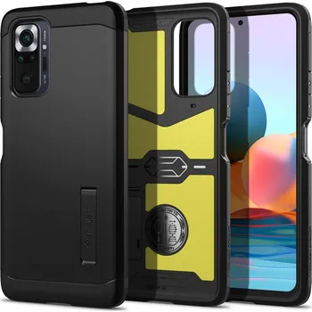 Pouzdro na mobilní telefon Spigen Tough Armor pro Xiaomi Redmi Note 10 Pro černé