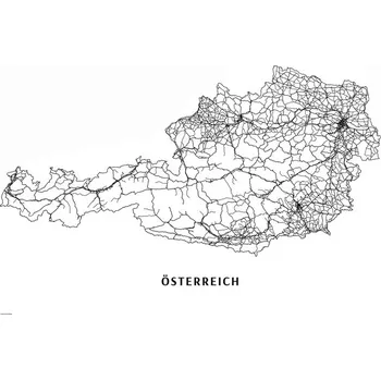 Plakát Plakát, Obraz - Rakousko black & white