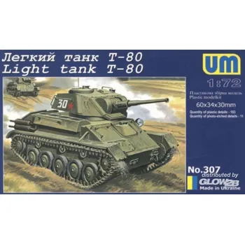 Plastikový model Unimodel 1/72 T-80 Sov.Tank