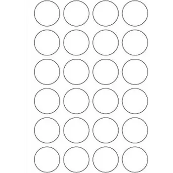Speciální papír Samolepící ETIKETY kolečka 40mm - 100 listů A4