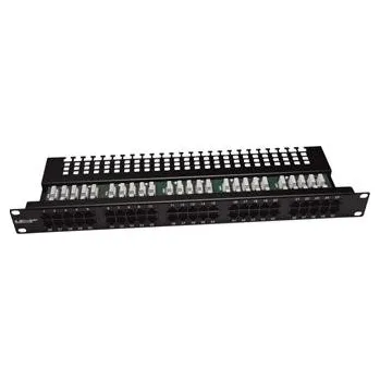 Patch panel 19" Patch panel LEXI-Net telefonní 50port, UTP, Cat3, krone, černý