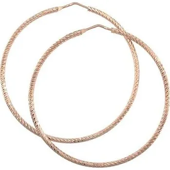 Náušnice Stříbrné pozlacené kruhy zdobené 6,5cm