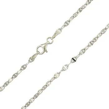 Řetízek Stříbrný řetízek z oválných dílků délka řetízku 45cm
