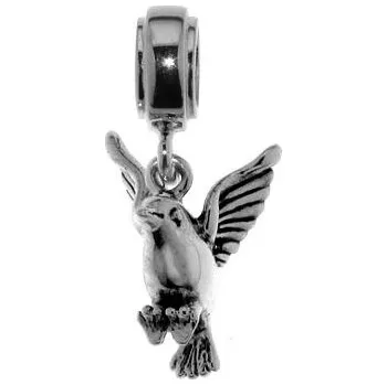 Přívěsek Stříbrný navlékací přívěsek ptáček