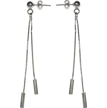 Náušnice Stříbrné visací náušnice s válečky