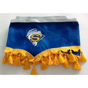 Stínítko do auta Kompletní sada závěsů pro SCANIA, barva modrá a žluté střapce