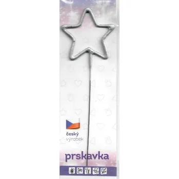 Dortová svíčka Drutep Prskavka hvězdička - stříbrná