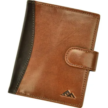 Peněženka Hnědá kožená peněženka El Forrest 570 s upínkou + RFID