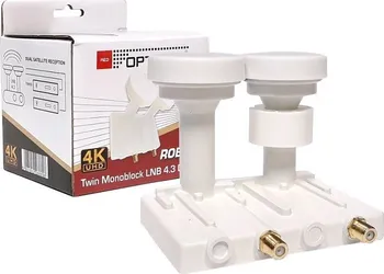 Satelitní konvertor Opticum Twin Monoblock Robust 4.3° LNB