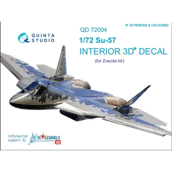 Plastikový model Quinta studio 1/72 SU-57 3D-Print&coloured Interior panel (ZVE)