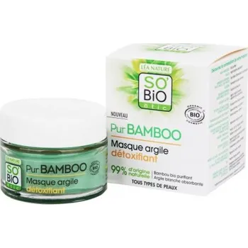 Pleťová maska SoBio étic Detoxikační pleťová maska s jílem – Pur BAMBOO 50ml BIO