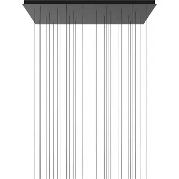 Lodes černá čtvercová rozeta pro max 28 závěsů, 140x90cm