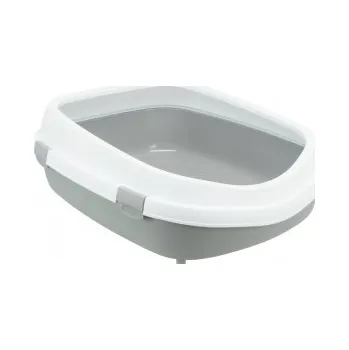 Toaleta pro kočku Toaleta Primo XXL s okrajem šedo-bílá