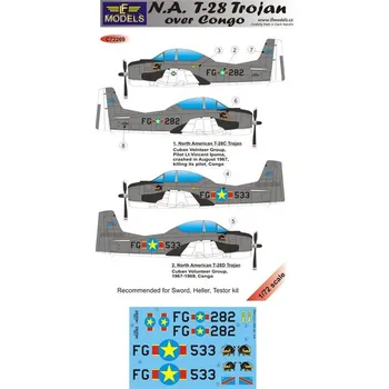 Plastikový model 1/72 Decals N.A. T-28 Trojan over Congo (SWD,HELL)