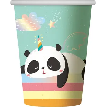 Party dekorace Kelímky papírové PANDA 6ks