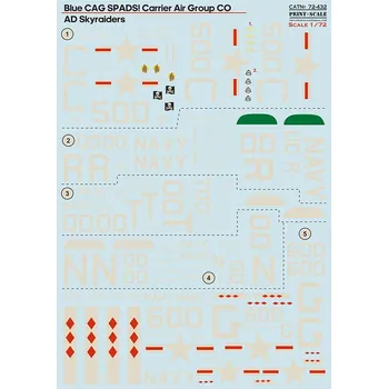 Plastikový model 1/72 AD Skyraiders (wet decals)