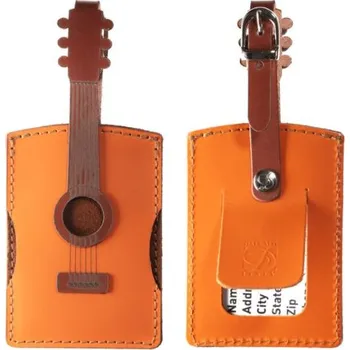 Jmenovka na kufr KLASICKÁ KYTARA, kůže