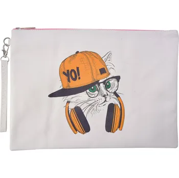 Kosmetická taška Toaletní taška Yo s kočkou a čepicí L - 34*24 cm