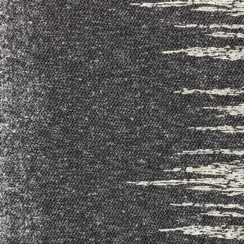 Svetrovina N4714 bílo-šedá melanž, krémový tisk, š.145