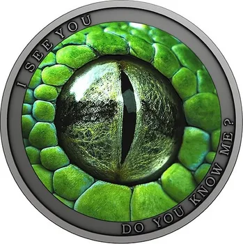 VIDÍM TĚ ZELENÁ MAMBA coin I See You Do You Know Me Green Mamba - 1/2 oz stříbrná mince