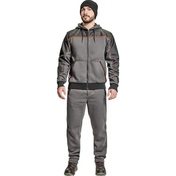 Pánská mikina CREMORNE mikina s kapu petrolejová 4XL