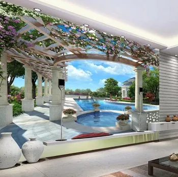 Fototapeta Solution Media 3D tapeta - Terasa s bazény MU102 6 - Samolepící tapeta - 380-450g/m2