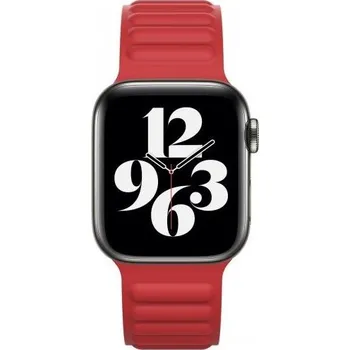 Řemínek na hodinky Silikonový řemínek s magnetickým upínáním pro Apple Watch Ultra 49mm / 46mm / 45mm / 44mm / 42mm - červený