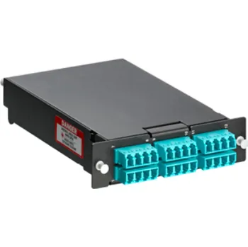 Racková skříň SPLCS-24A Kazeta pro svaření vláken pro systém Leviton SDX, 6 x quad LC spojka, MM OM3