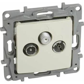 vypínač Legrand NILOE 764663 NIL ZÁS. TV-RD-SAT HVĚZD. BÉŽ.