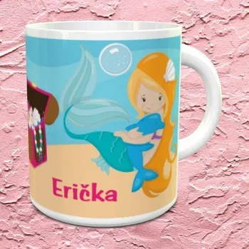 Hrnek se jménem Mořské panny - Žlutá / Keramický 0,29 l