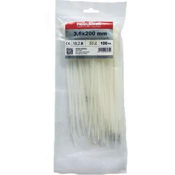 Stahovací páska FRIULSIDER F-4825B Páska stahovací FRIULSIDER (bal.100ks) PROFI, 4.8x250 bílá