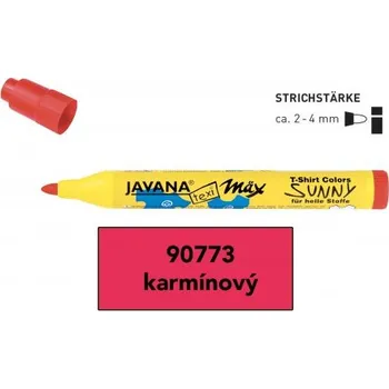 Speciální výtvarná barva Kreul Fix na textil JAVANA medium KARMÍNOVÁ