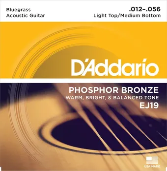 Struna pro kytaru a smyčcový nástroj D'Addario Phosphor Bronze Wound EJ19
