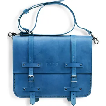Eggo Frazer kožená brašna přes rameno Modrá