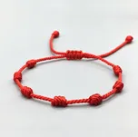 Kabbalah náramek 7 uzlů - ČERVENÝ