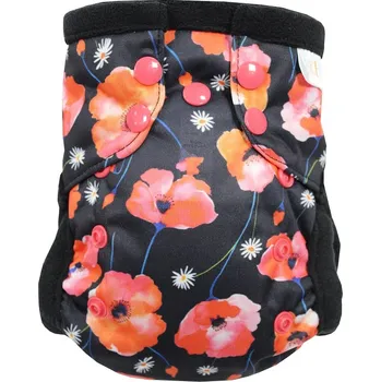 Plenkové kalhoty Breberky Kapsová plenka (S) - Sedmikrásky v makovém poli PAT