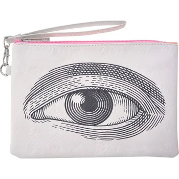 Kosmetická taška Šedo růžová toaletní taška s okem S - 22*15 cm