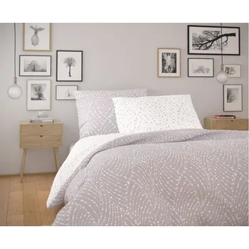 Povlečení Kvalitex Nordic Collection Astra 140 x 200, 70 x 90 cm zipový uzávěr
