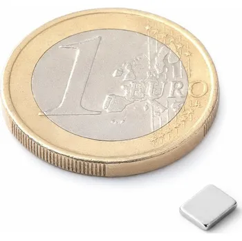 Dekorativní magnet SOLLAU Neodymový magnet hranol 5x4x1 mm, N42, poniklovaný