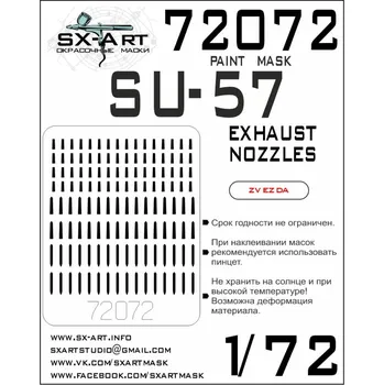 Plastikový model SX-ART 1/72 Su-57 Exhaust nozzles Painting mask (ZVE)