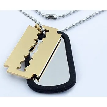 Souprava šperků MPM Ocelový řetízek z chirurgické oceli Soldier chain - 8152 (psí známka)