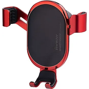 Držák telefonu MYWAY s uchycením do ventilace červený