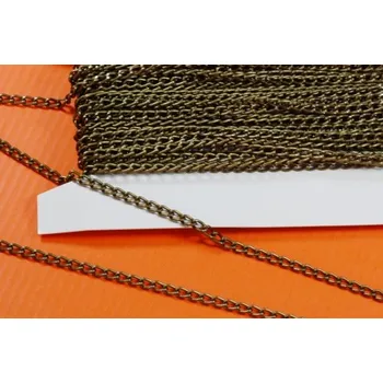 Řetízek Řetízek v metráži 49 staromosaz šíře 3mm (10m/bal.)