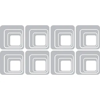 Samolepící dekorace Nabytekmorava Samolepka na zeď ČTVEREC velký Barva: šedá