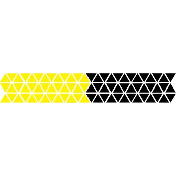 Samolepící dekorace Nabytekmorava Samolepka na zeď TROJÚHELNÍK Barva: žlutá/černá