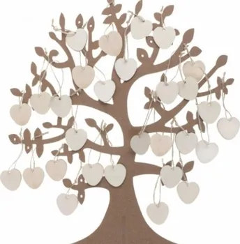 Party dekorace Santex Dřevěný strom přání přírodní