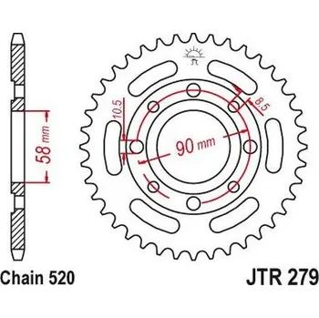 Řetězová sada pro motocykl JT JTR279.32
