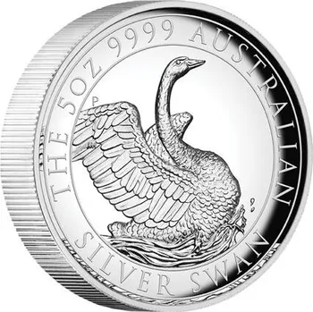 Stříbrná mince 5 Oz Australian Swan (Labuť černá) 2020 High Relief PROOF